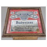 Budweiser Beer Mirror 19 & 1/2 x 23 & 1/2