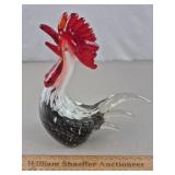 Art Glass Rooster 8 & 3/4' H