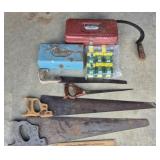 Assorted Tools & Light Bulbs