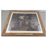 Framed Blacksmith Print 27 x 33'