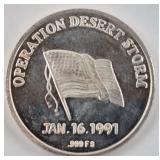 Desert Storm Airborne 1oz Silver Round