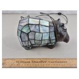 Slag Glass Hippo Lamp 9' L