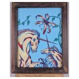 Vintage Unicorn Picture 14 & 1/2 x 18 & 1/4'