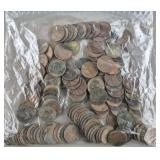 150ct Assorted Wheat Pennies Poor Condition