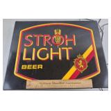 Stroh Light Beer Lighted Sign 15 & 1/2 x 20 & 1/2'