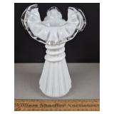 Fenton Silver Crest Wheat Glass Vase 8' H