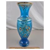 Norleans Italy Blue Glass Vase 16' H