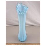 Fostoria Blue Glass Swung Vase 10 & 1/2' H