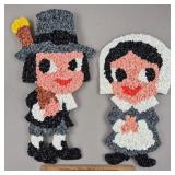 Vintage Melted Plastic Popcorn Pilgrims