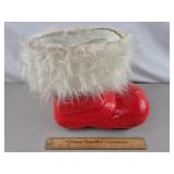 Paper Mache Christmas Santa Boot 12' H