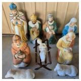 Blow Mold Nativity Set - Some Damage