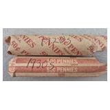 2 Rolls Wheat Pennies 1 1920s 1 1930s