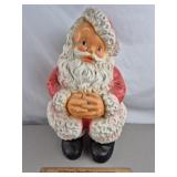 Vintage Ceramic Christmas Santa Statue 19 & 1/2' H