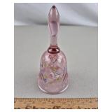 Fenton Glass Bell HP Signed 4 & 1/2' H