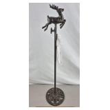 Cast Iron Reindeer Stocking Holder 28' H