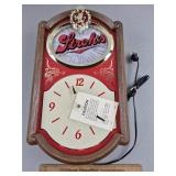 Vintage Strohs Beer Clock 11 x 19'