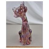 Fenton Iridescent Glass Alley Cat Figurine 11' H