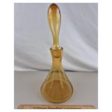 Vintage Amber Glass Decanter 15 & 1/2' H