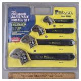Pittsburgh 4pc Adjustible Wrench Set