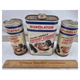 Vintage Purolator Radiator Cans
