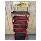Vintage Pennzoil Oil Can Rack