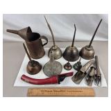 Vintage Oil Cans, Oilers & Spouts
