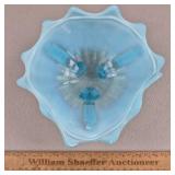 Northwood Klondike Blue Opalescent Dish