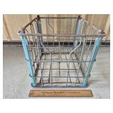 Vintage Metal Home Juice Milk Crate