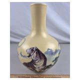 Oriental Tiger Vase 12' H