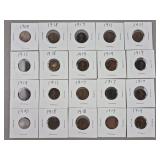 20ct Wheat Pennies 1909-1919