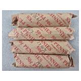 4 Rolls 1930s Wheat Pennies