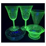Green Uranium Glass Lot