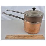 Vintage Old Colony Copper Double Boiler