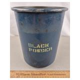 Vintage Metal Black Powder Bucket
