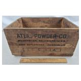 Vintage Atlas Powder Wood Crate 17 & 1/2" L