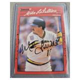 1990 Donruss Mike LaValliere Signed Baseball Card