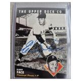 1994 UD Elroy Face Signed Baseball Card
