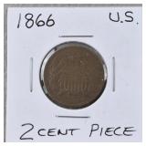 1866 US 2 Cent Piece
