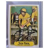 1982 Fleer Tony Pena Signed Baseball Card
