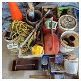 Assorted Lot Tools, Stain, Gas Can, +