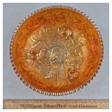 Imperial Carnival Glass Footed Bowl 7 & 1/2" W
