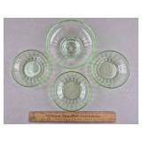 Green Uranium Glass Bowls
