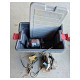 Bench Grinder, Light, Circular Saw, Tote