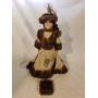 1890's Style Bisque Doll w/ Mink Coat 26" High