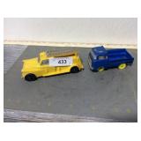 Auburn 1950's blue rubber truck & yellow