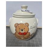 Stuffed bear cookie jar