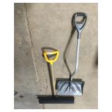 2 snow shovels