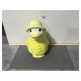Duck in raincoat cookie jar