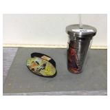 John Wayne pocket knife & money clip & SS drink