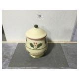 Poinsettia cookie jar